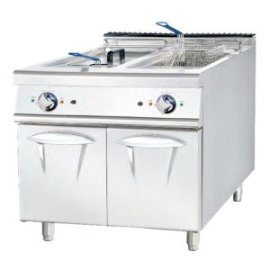 Freidora Industrial Eléctrica con Mueble 28+28 Litros