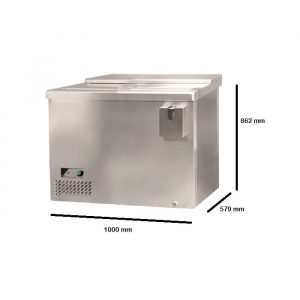 BOTELLERO ACERO INOXIDABLE 1000MM MEDIDAS