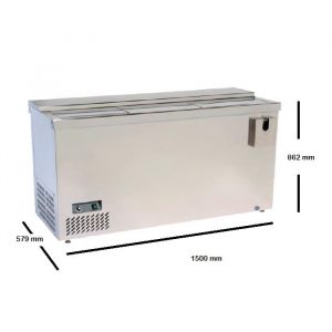 BOTELLERO ACERO INOXIDABLE 1500MM MEDIDAS