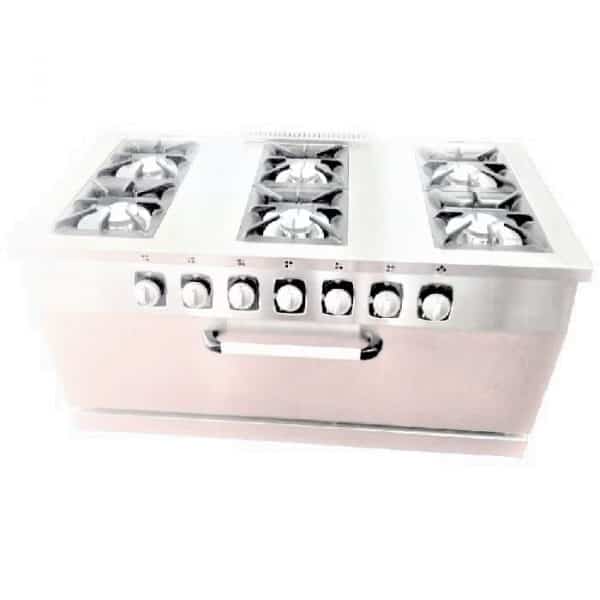 COCINA INDUSTRIAL 6 FUEGOS CON HORNO, SERIE MAGMA