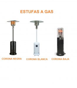 ESTUFA EXTERIOR GAS DE CORONA VARIOS MODELOS