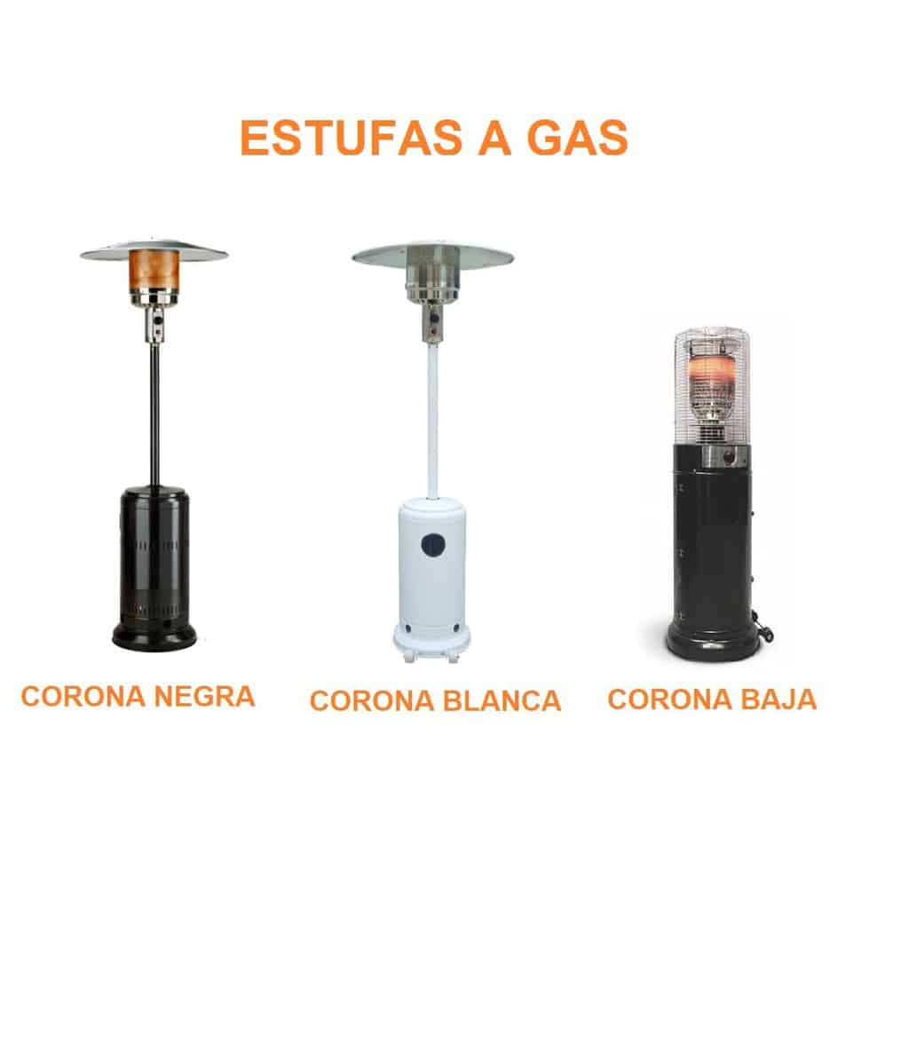 ESTUFA EXTERIOR GAS DE CORONA VARIOS MODELOS