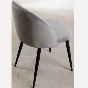 Silla Terciopelo Gris
