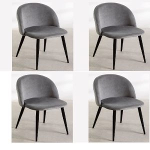 Silla Terciopelo Gris