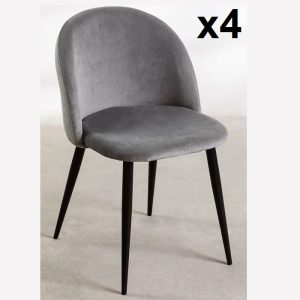 Silla Terciopelo Gris
