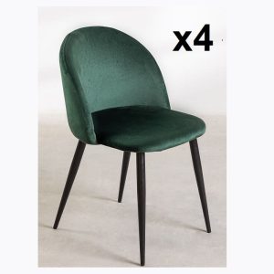 Silla Terciopelo Verde 1 x4
